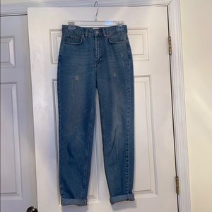 high waisted mom jeans
